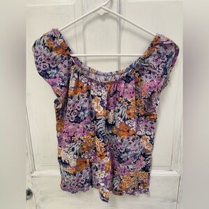 LOFT Multicolor Floral Blouse